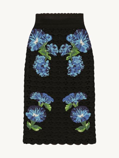 Dolce & Gabbana Crochet skirt with bluebell print