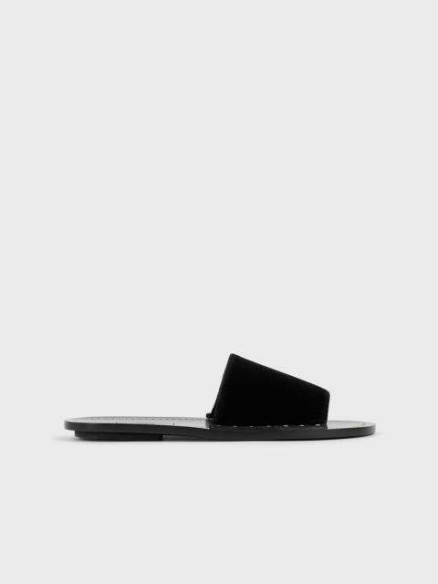 TOTEME Studded velvet slides black
