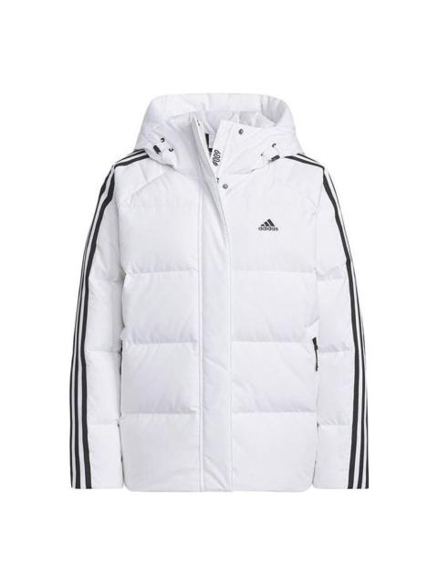 adidas (WMNS) adidas Three Stripes Puffer Down Jackets 'White' IT8721