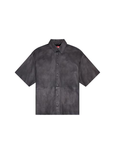 Diesel S-EMIN-LTH leather shirt