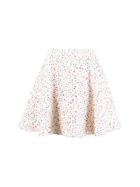 Valentino A-line tweed skirt