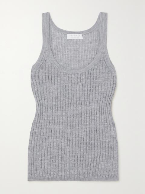 GABRIELA HEARST Nevin Pointelle-knit Cashmere And Silk-blend Tank