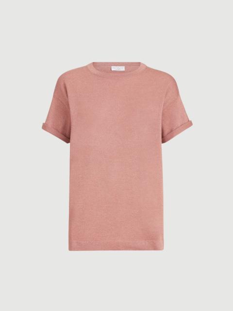 Brunello Cucinelli Sparkling cashmere and silk lightweight knit T-shirt