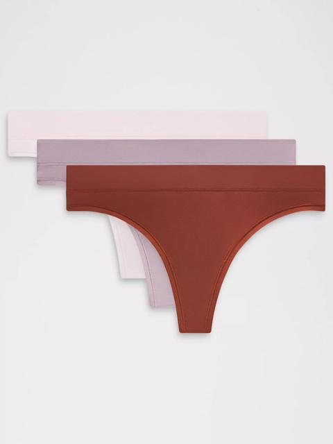 lululemon UnderEase Mid-Rise Thong Underwear *3 Pack