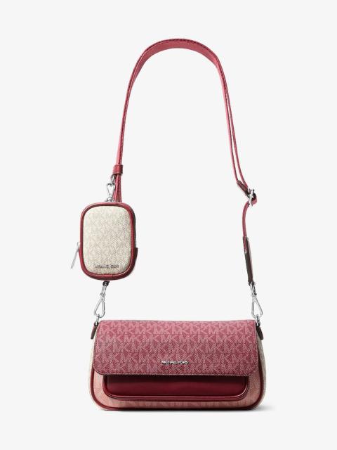 MICHAEL KORS Jet Set Travel Small Color-Block Signature Logo Crossbody Bag With Pouch