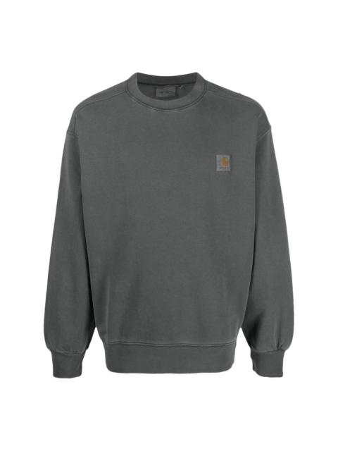 Carhartt plain logo-patch cotton sweatshirt