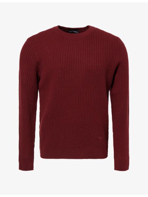 EMPORIO ARMANI Stripe Crew-Neck Wool And Cashmere Blend Jumper