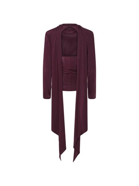 ROTATE Rotate Draped-panel Long-sleeve Top