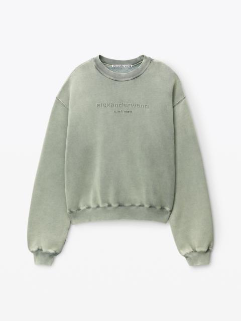 Alexander Wang Acid Wash Sweatshirt in Structured Terry