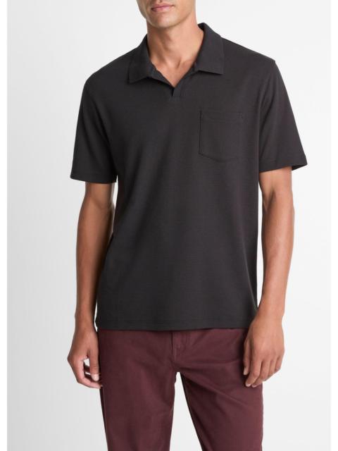 Vince Cotton-Blend Johnny-Collar Polo Shirt