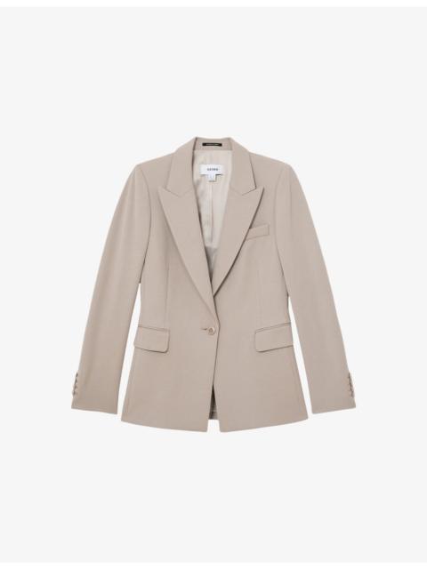 REISS Gabi single-breasted stretch-woven blazer