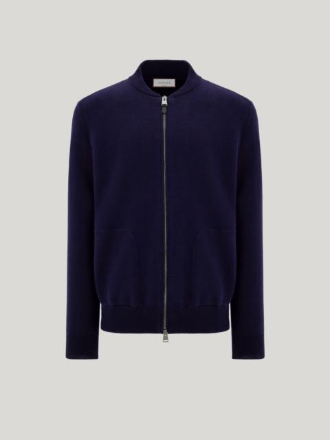 Canali NAVY BEECH-BLEND FABRIC BOMBER
