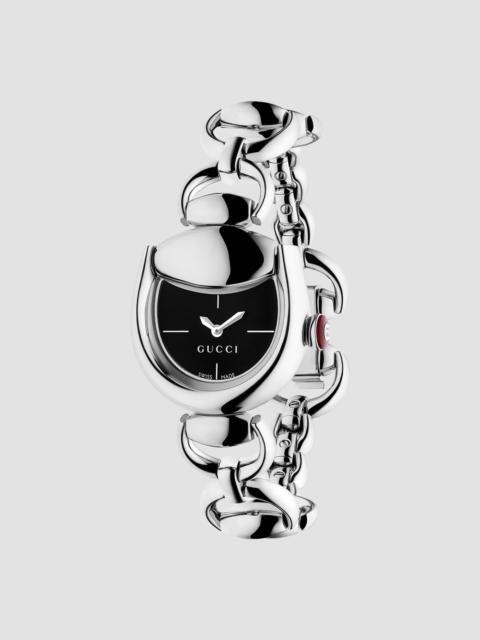 GUCCI Women's Horsebit Stainless Steel Bracelet Watch/23MM x 27MM - Black Steel