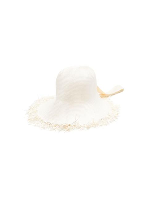 Jil Sander fringe-trimmed paper hat