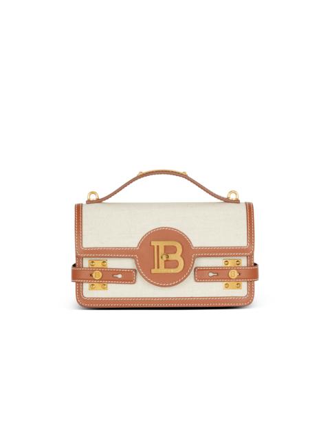 Balmain B-Buzz 24 canvas and leather bag