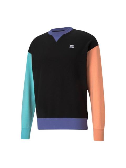 PUMA PUMA Graphic Crew Logo Printed Casual Sports Sweater Black 531426-51
