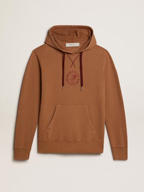 Golden Goose Malt-colored cotton sweatshirt with hood
