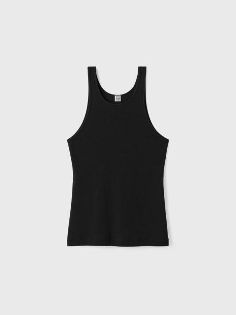 Fine curved rib tank black