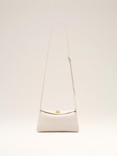 AMI Paris WHITE COW LEATHER MINI CARROUSEL BAG