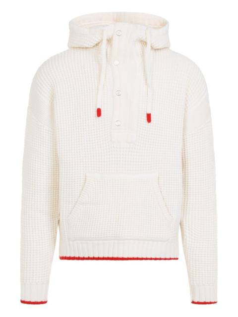 CASABLANCA waffle-knit hooded sweater