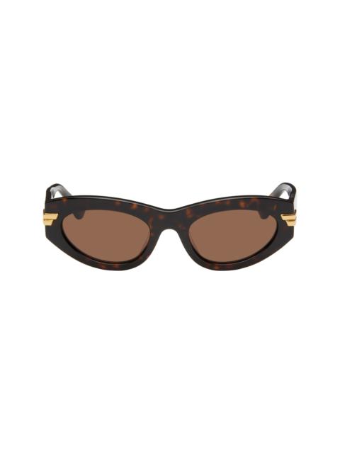 Bottega Veneta Brown Cat-Eye Sunglasses