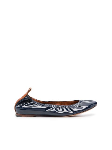 Lanvin patent leather ballerina shoes