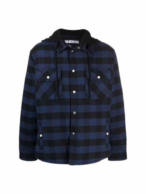 Arrows checked padded jacket