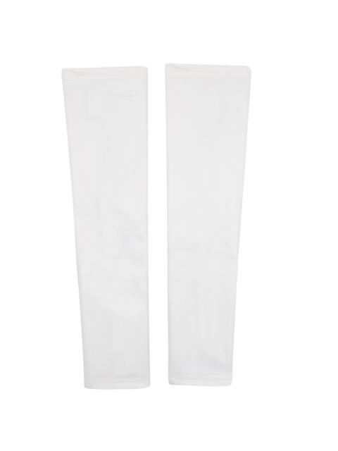 MM6 Maison Margiela Faux Leather Arm Warmers in Off white