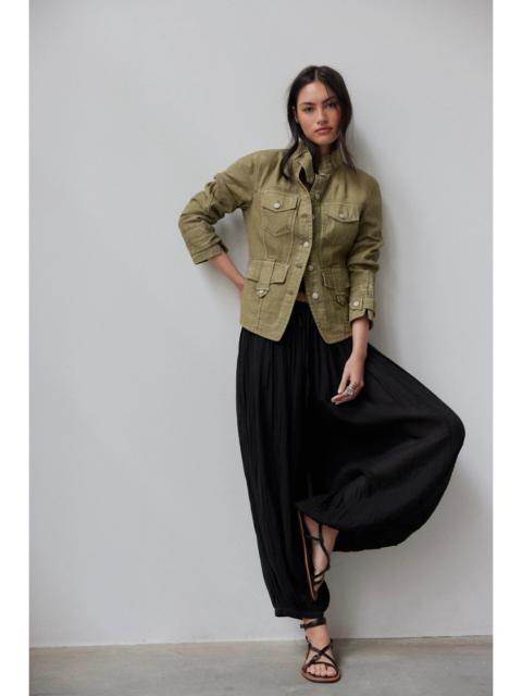 FREE PEOPLE We The Free Laurie Washed Cotton-Linen Jacket