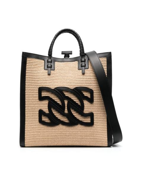 CASADEI logo-detail leather tote bag