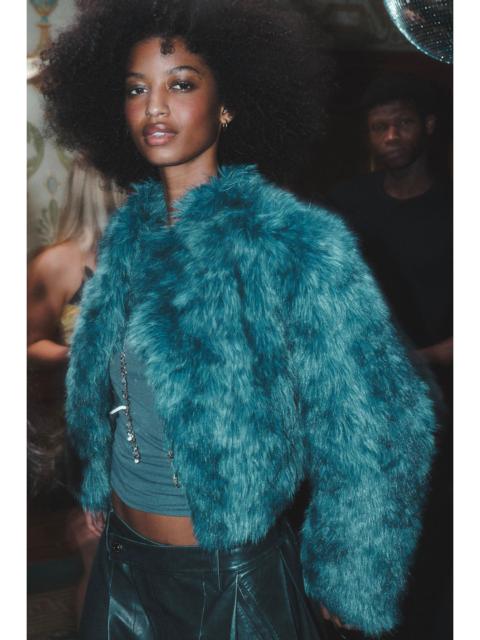 FREE PEOPLE Supernova Cropped Faux Fur Jacket