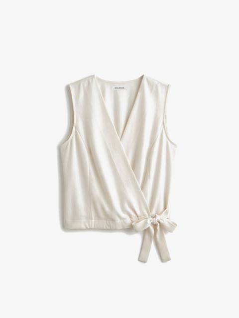 M.M.LaFleur Elodie Tie-Waist Top - Eco Soft Wave