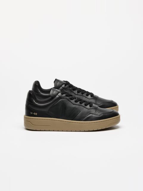 VEJA V-90 LEATHER BLACK DUNE