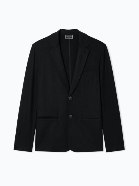 GIORGIO ARMANI Icon는 순수한 cashmere jersey 피복에 있는 재킷을 골라냅니다