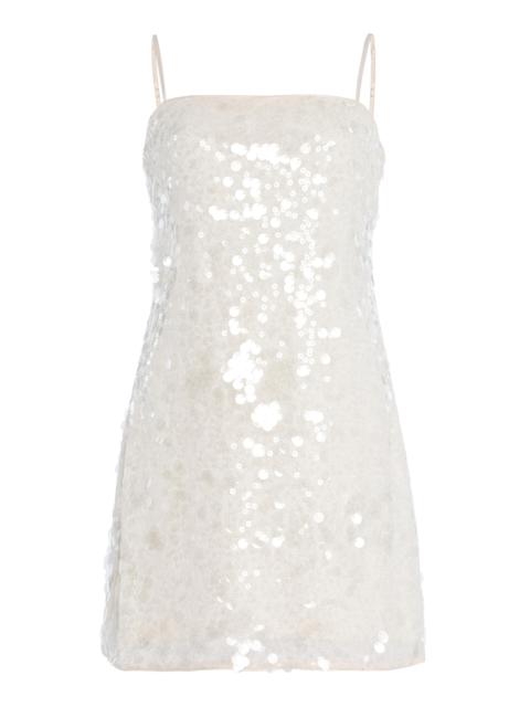 SIMKHAI Lollie Embellished Mini Dress ivory