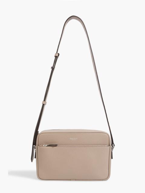 Serapian East West pebbled-leather messenger bag