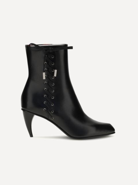 Alexander McQueen Curved-heel Ankle Boots with side lacing