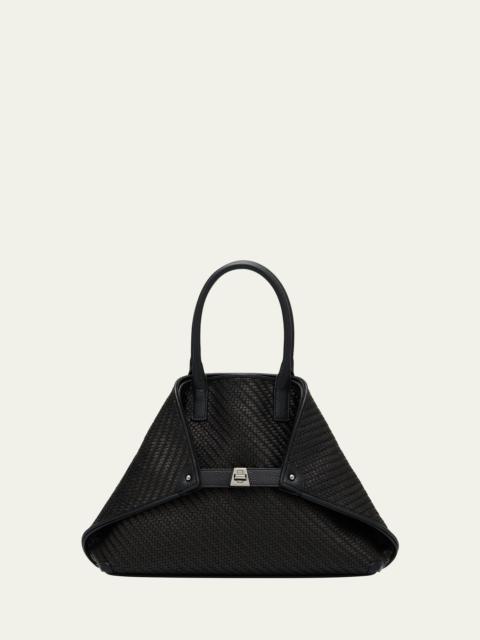 AKRIS Ai Small Plaid Braided Top-Handle Bag