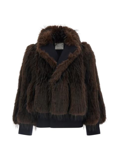 sacai Jacket With Fur Inserts