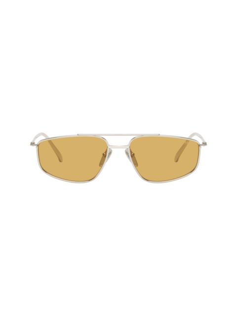 Prada Silver Aviator Sunglasses
