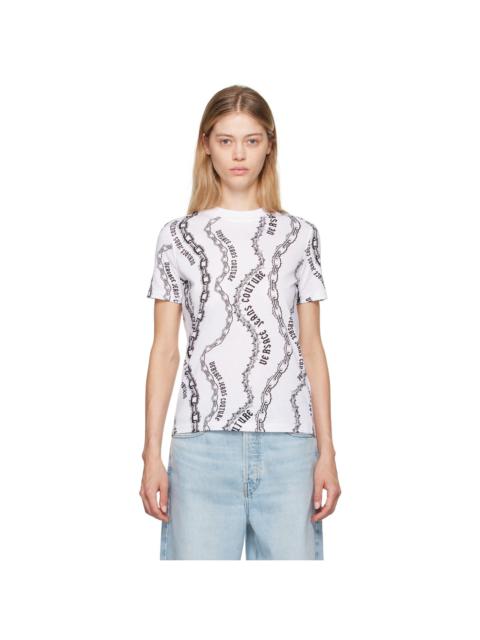 VERSACE JEANS COUTURE White & Black Chain Couture T-Shirt