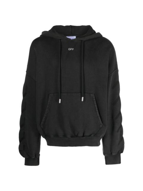 logo-print cotton hoodie