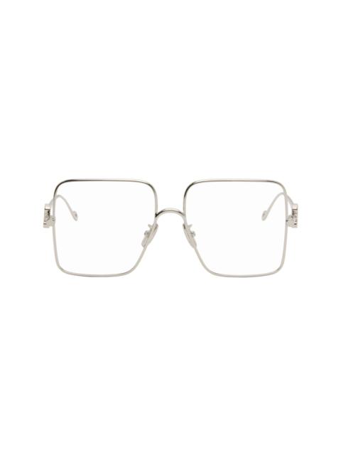 Loewe Silver Oversize Square Retro Glasses