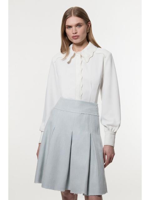 KAREN MILLEN Spring Tweed Tailored Full Skirt