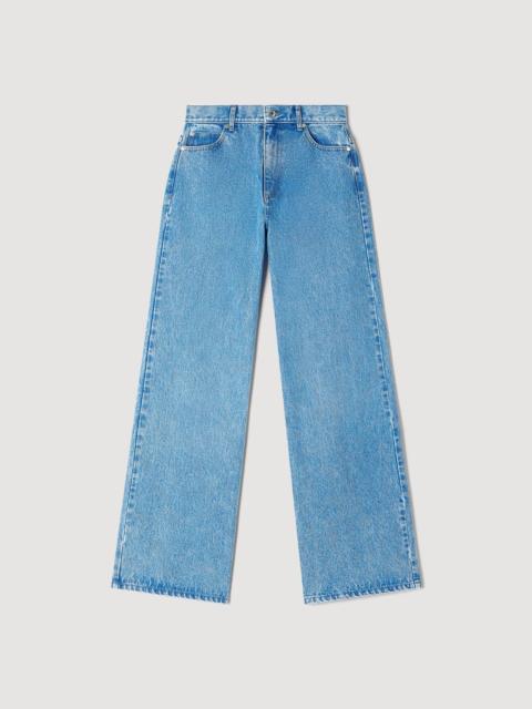 Sandro FADED WIDE STRAIGHT-LEG JEANS