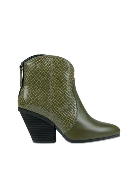 HOGAN leather ankle boots