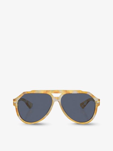 Dolce & Gabbana DG4452 aviator acetate sunglasses