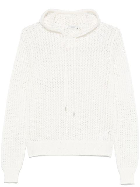 PESERICO sequined knitted hoodie