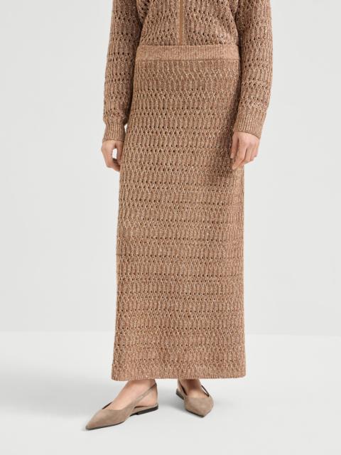 Brunello Cucinelli Linen dazzling braids skirt