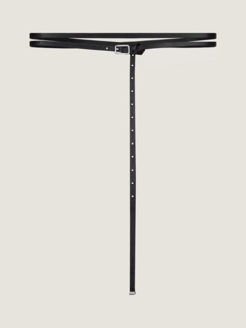 Givenchy DOUBLE BELT IN GRAINED LEATHER